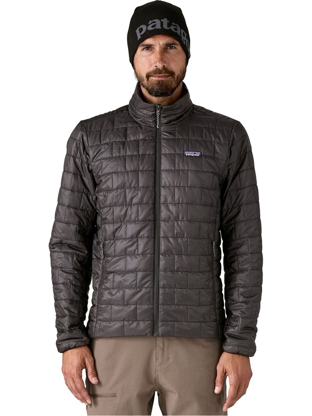 Patagonia Nano Puff Jacket Men’s M Black PrimaLoft Quilted Puffer